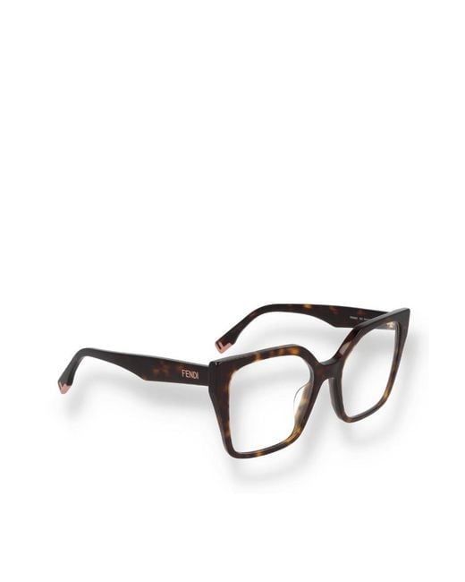 Fendi Metallic Eyewear Square Frame Glasses for men