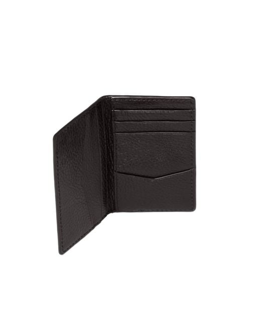 Lemaire Black Textured Card Holder Wallet