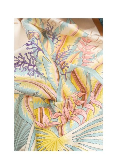 Ferragamo Blue Ferragamo Patterned Print Scarf