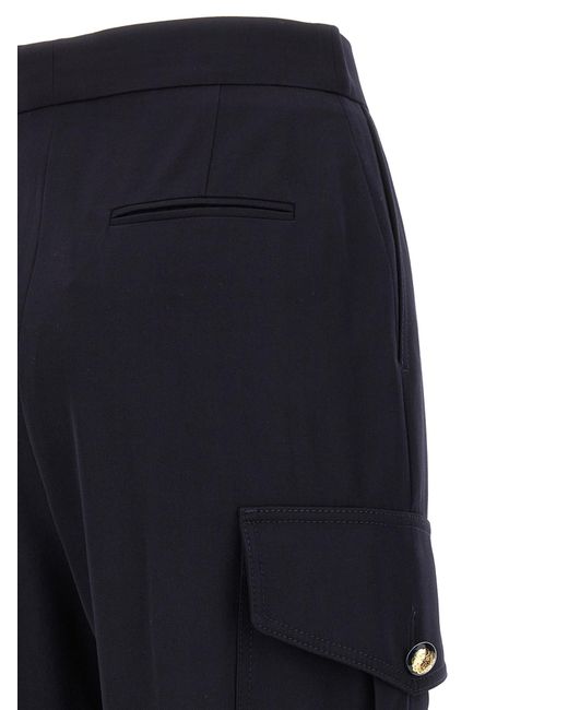 McQueen Blue Straight-Leg Cargo Pants