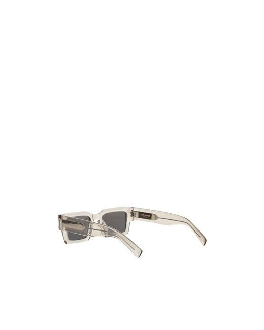 Saint Laurent Metallic Eyewear Rectangular Frame Sunglasses for men