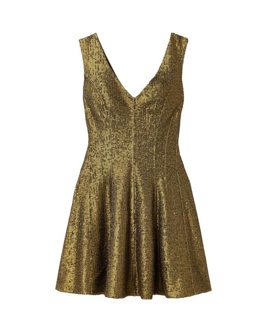 Norma Kamali Green Grace Sequined Mini Dress