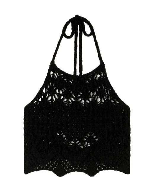 Alanui Black Braided Suspenders