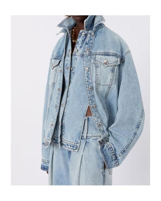 Sportmax Blue Layered Denim Jacket