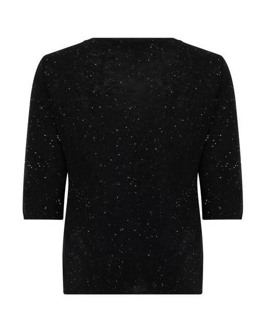 Fabiana Filippi Black Crew-Neck Sweater