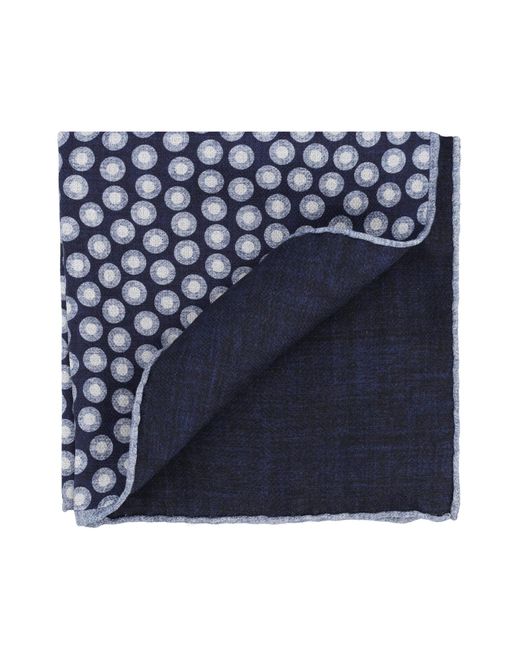 Brunello Cucinelli Blue Polka-Dot Pocket Square for men