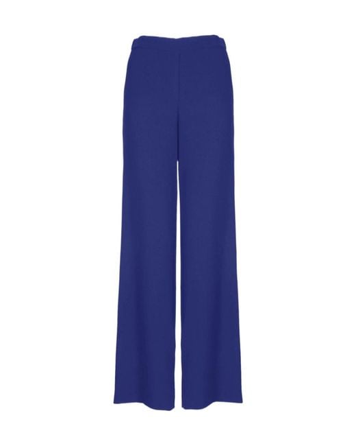 P.A.R.O.S.H. Blue Straight-Leg Cut Trousers