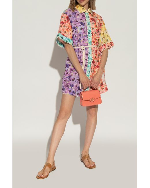 Tory Burch Brown Eleanor T-Strap Sandals