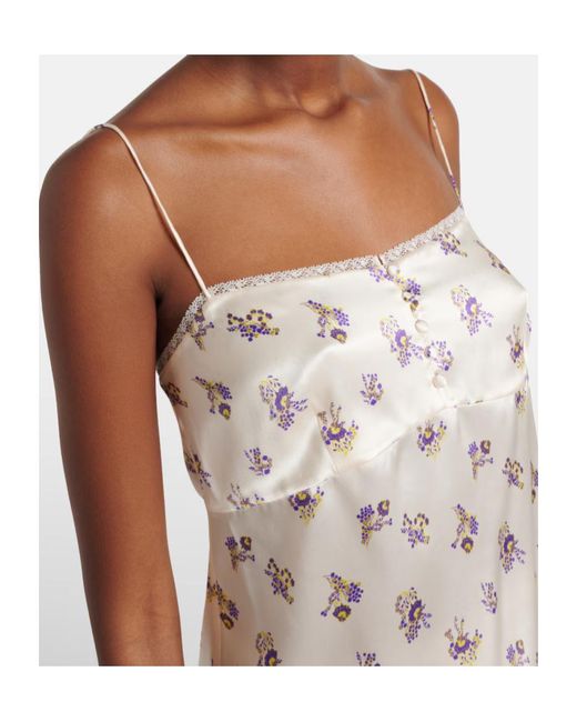 Dorothee Schumacher Natural Floral Silk Satin Camisole