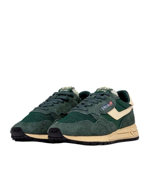 Autry Green Reelwind Lace-Up Sneakers for men