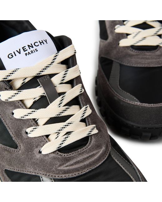 Givenchy Black Lowtop Laceup Retro Sneakers for men