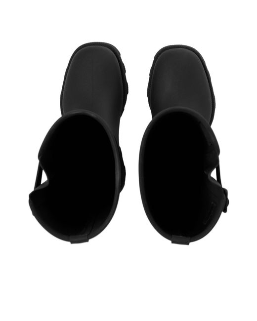 Burberry Black Mid-Calf Rain Boots