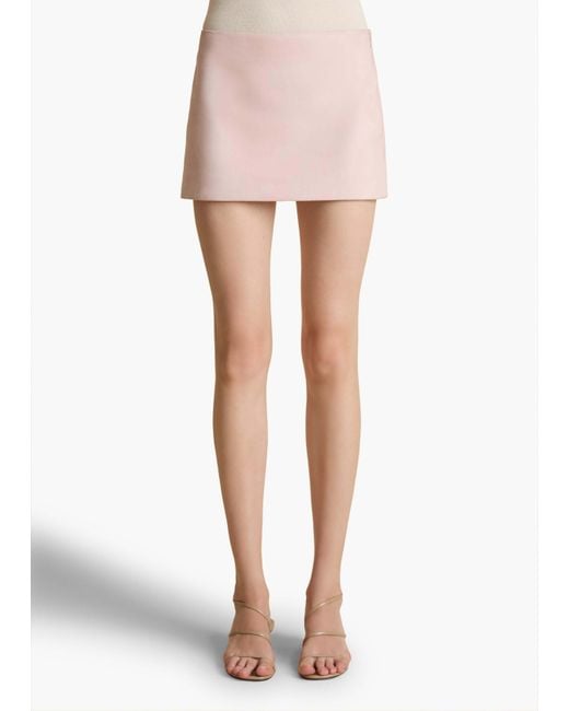 Khaite Pink Jett Mini Skirt