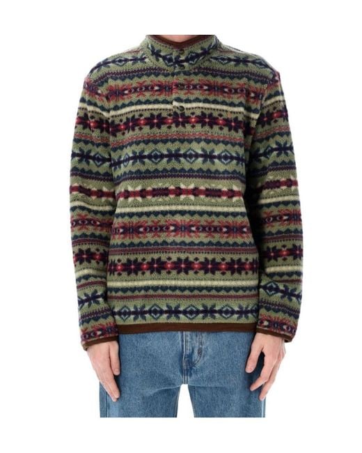 Polo Ralph Lauren Gray Pile Jaquard Fleece Sweatshirt for men