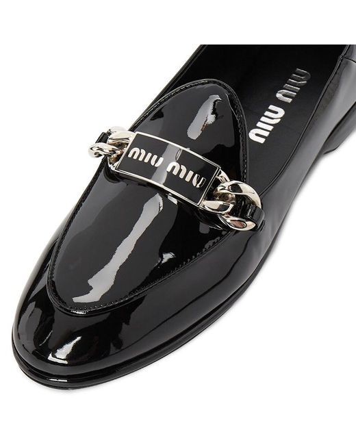 Miu Miu Black Round-Headed Love Shoes