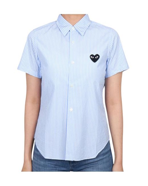 Comme des Garçons Blue Short Sleeve Shirt