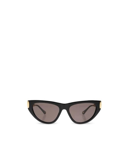 Chloé Gray Chloé Eyewear Cat-Eye Frame Sunglasses
