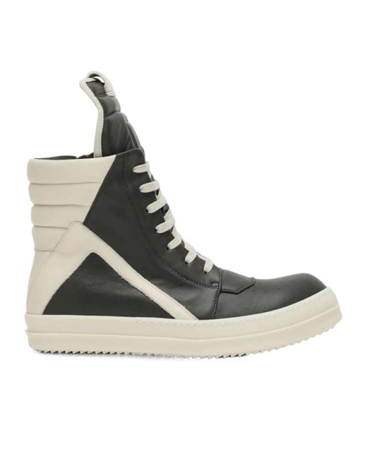 Rick Owens Natural Geobasket Sneakers for men