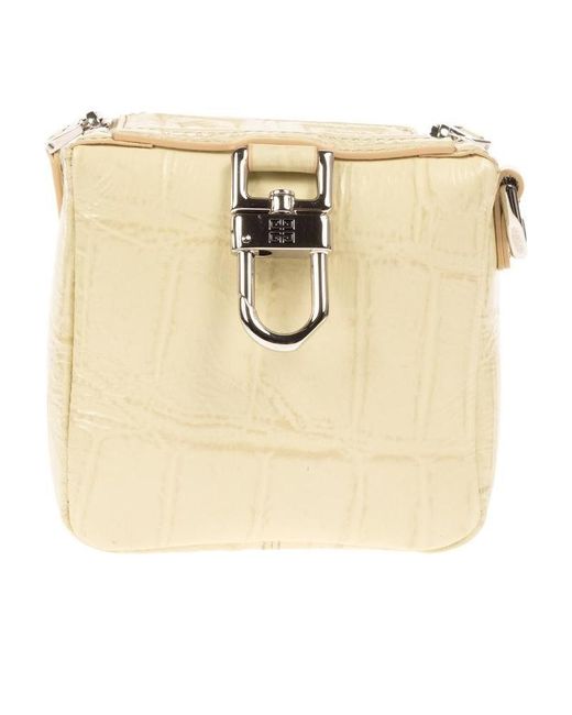 Givenchy Natural Pandora Cube Embossed Chain Cross Bag