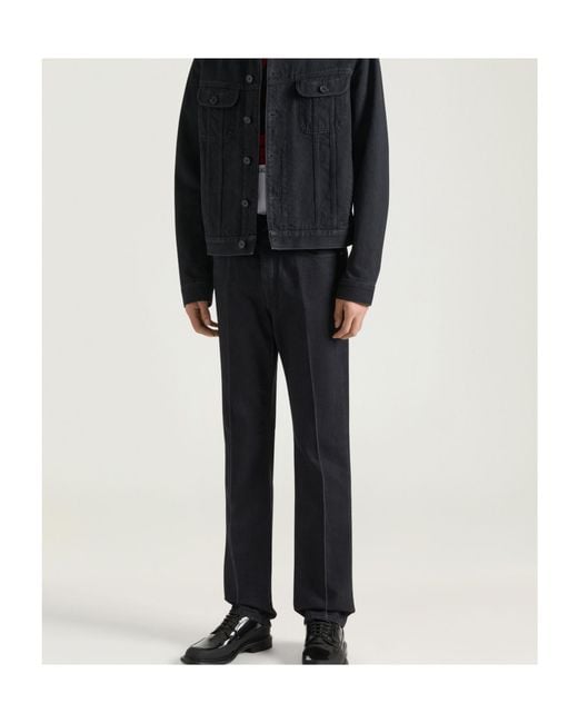 Givenchy Black Straight Fit Jeans With Crease Effect for men