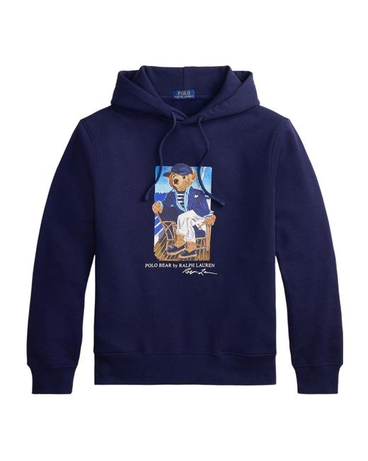 Polo Ralph Lauren Blue Minimalist Hoodie for men