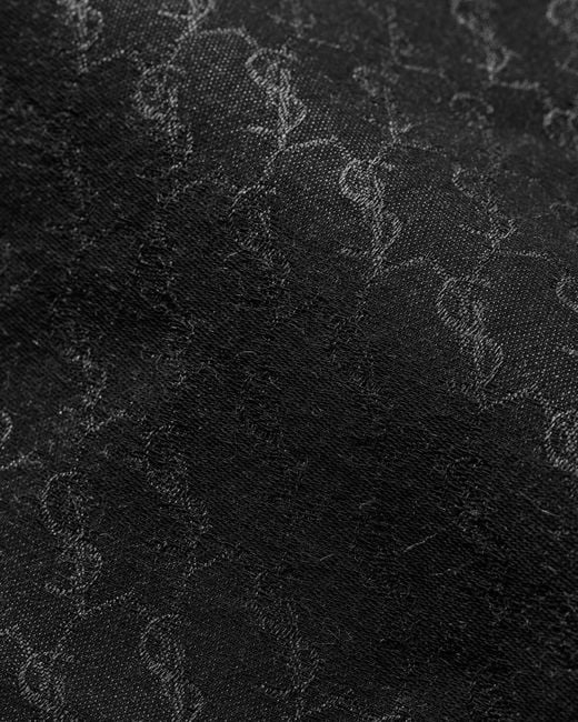 Saint Laurent Black Raw Edge Scarf for men