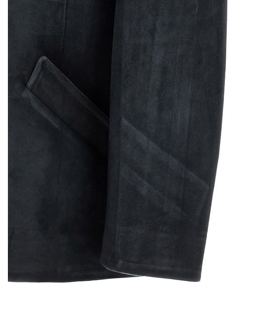Prada Blue Suede Caban Jacket for men