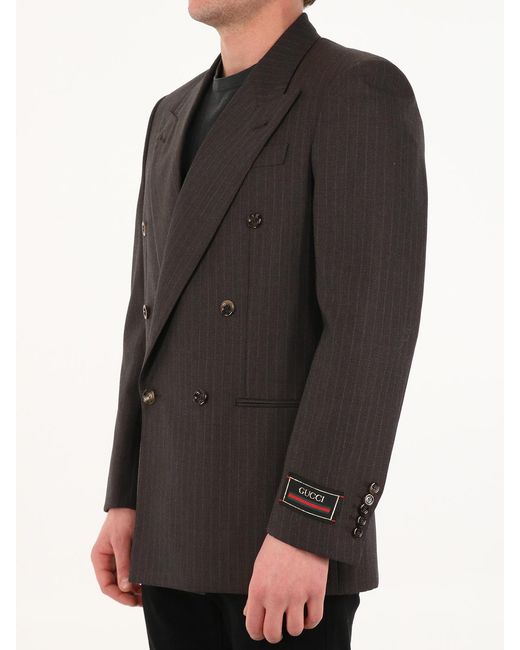 Gucci Black Houndstooth Stripe Jacket for men