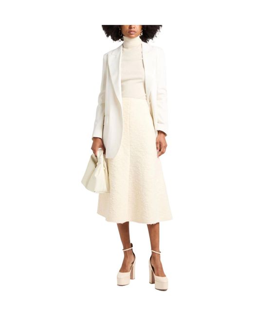 Chloé White Solidcolor Flared Skirt