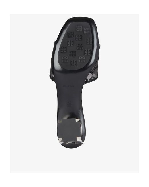 Givenchy White Monogram 72 Mesh G Cube Mules