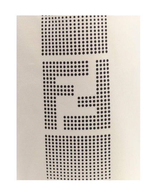 Fendi White Drawstring Bermuda Shorts for men