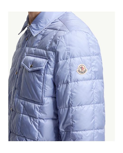 Moncler White Crescent Reversible Quilted Shirt Jacket for men