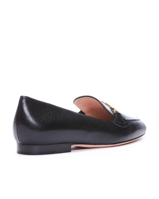 Bally Blue Obrien Round-Toe Flats