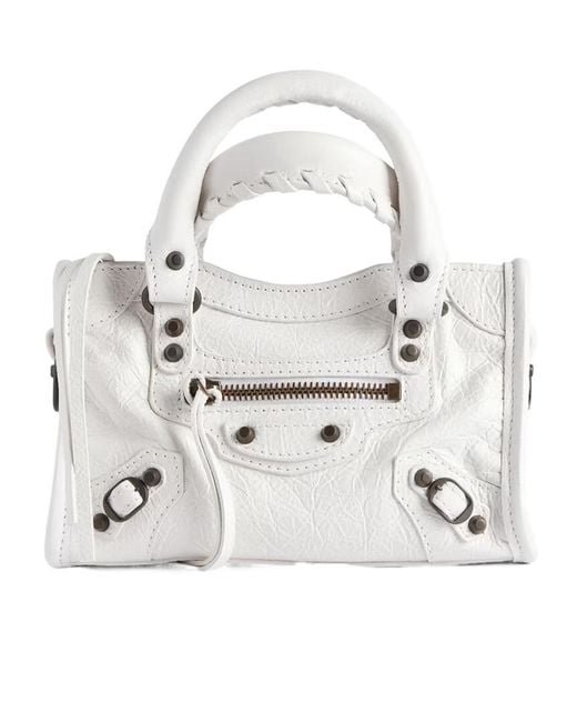 Balenciaga White Le City Bag Nano Top Handle Bag