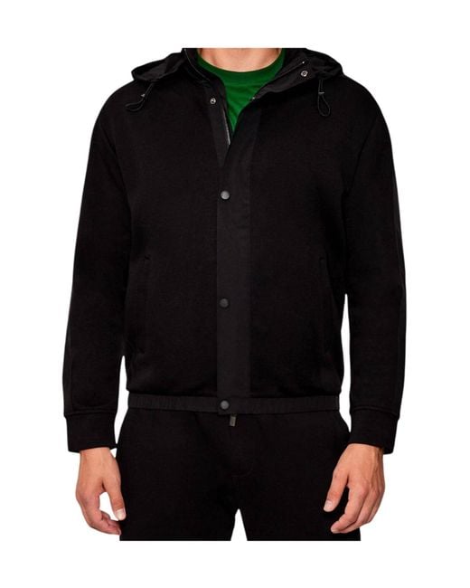 ARMANI EXCHANGE Black Long-Sleeve Sweatshirt for men