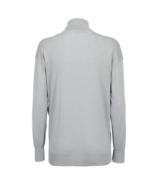 Tom Ford Gray Roll Neck Fine Knit Jumper