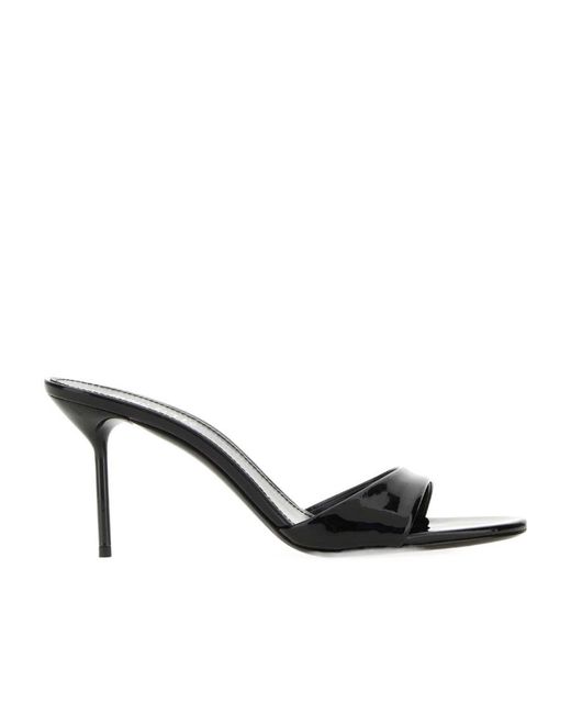 Paris Texas Black Lidia Stiletto Heel Mules