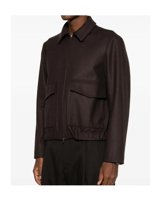 Barena Brown Magan Flap-Pocket Bomber Jacket for men