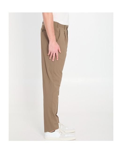 Pt Pantaloni Gray Pt Torino Union Pleated Straight-Leg Pants for men