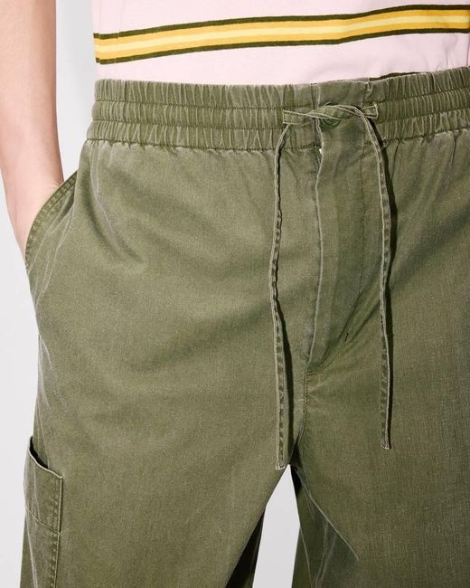 KENZO Green Elephant Logo' Embroidered Cargo Jogpants for men