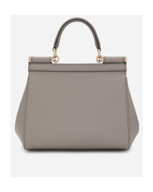 Dolce & Gabbana Gray Small Sicily Handbag