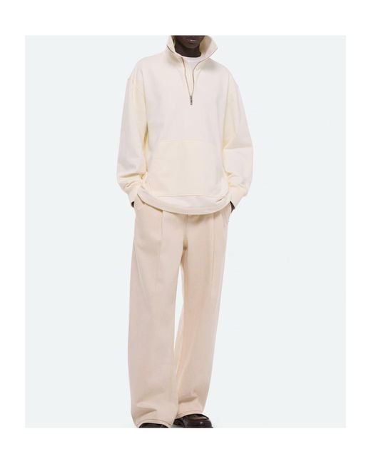 Helmut Lang Natural Quarter-Zip Sweatshirt for men
