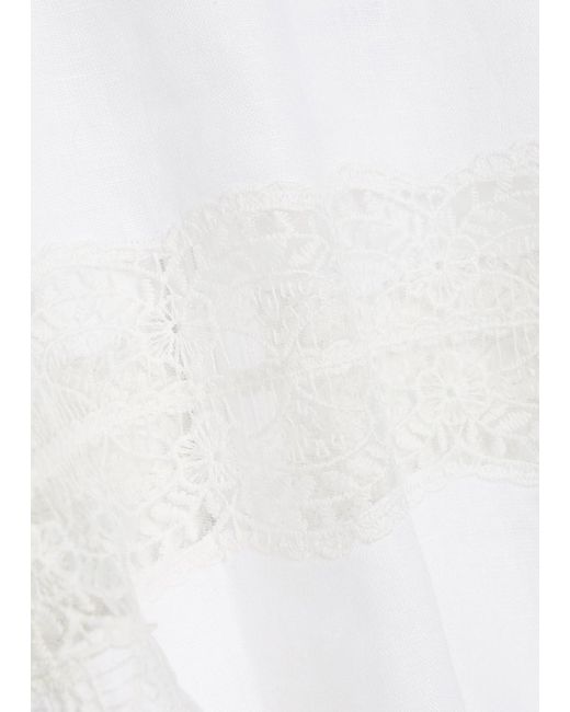Staud White Comfortable Square Neck Dress