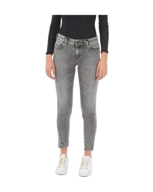 DIESEL Gray Mid-Rise Skinny Jeans