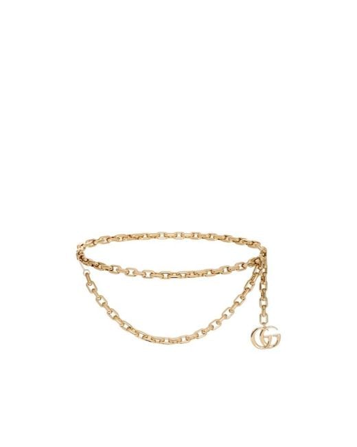 Gucci Metallic Charm Double Chain Belt
