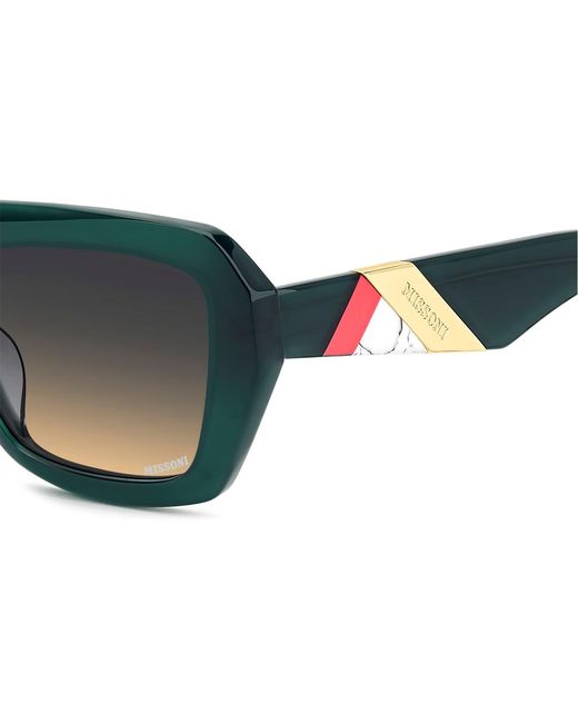 Missoni Green Logo Detail Sunglasses