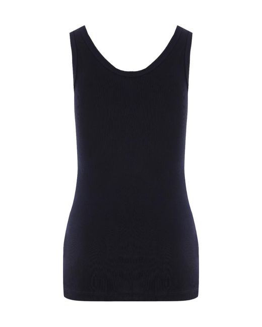 Prada Blue Logo Plaque Sleeveless Tank Top