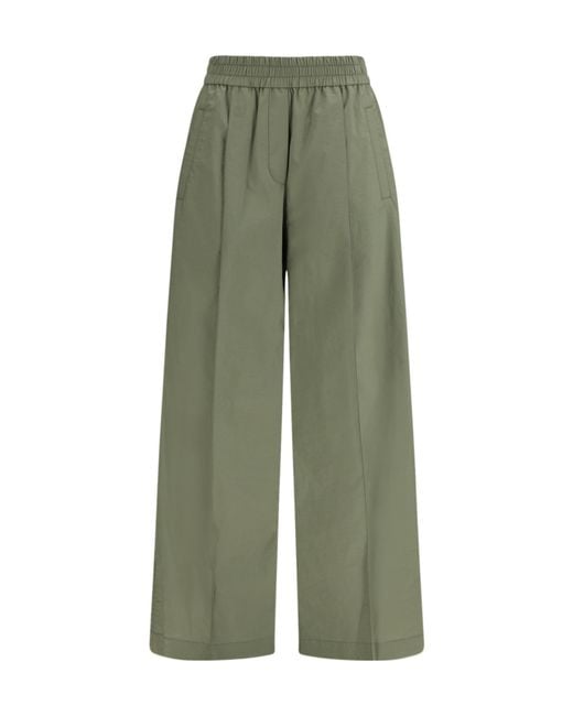 Brunello Cucinelli Green Elasticated Trousers