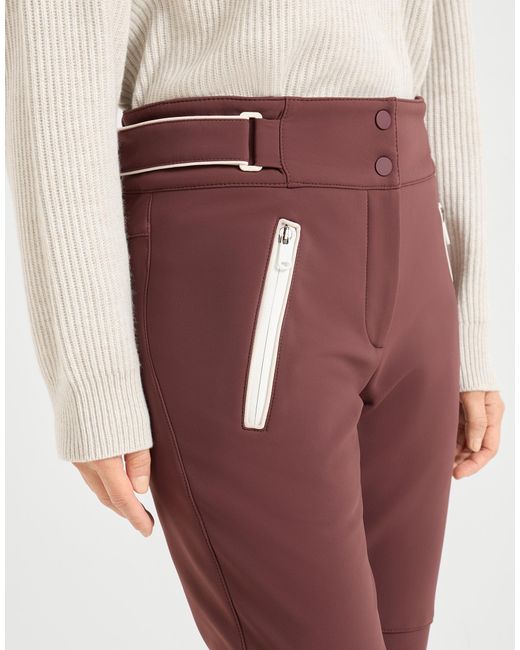 Brunello Cucinelli Red Belt-Loops Trousers