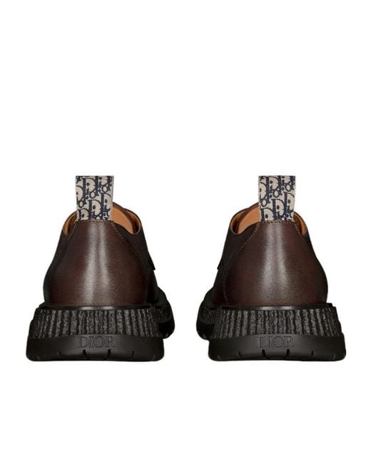 Dior Brown Buffalo Derby Shoe for men